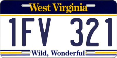 WV license plate 1FV321