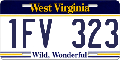 WV license plate 1FV323