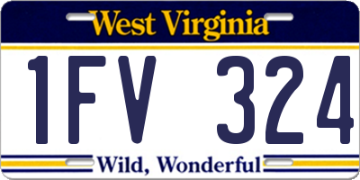 WV license plate 1FV324