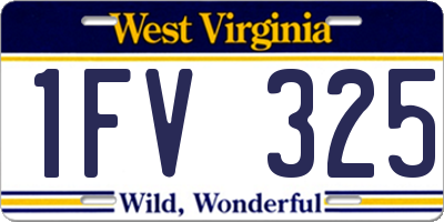 WV license plate 1FV325