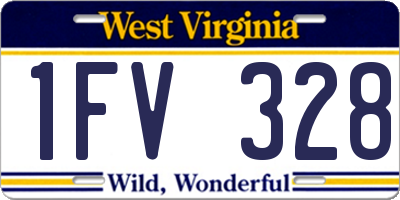 WV license plate 1FV328