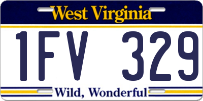 WV license plate 1FV329
