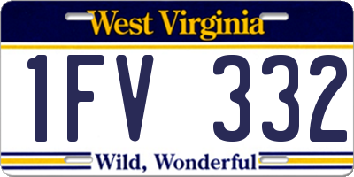 WV license plate 1FV332