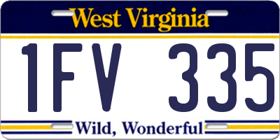 WV license plate 1FV335