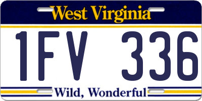 WV license plate 1FV336