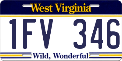 WV license plate 1FV346