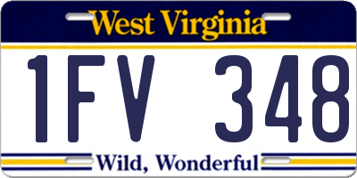WV license plate 1FV348