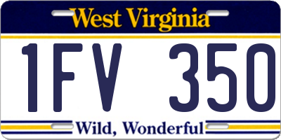 WV license plate 1FV350