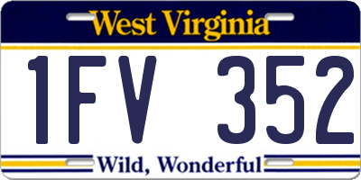 WV license plate 1FV352