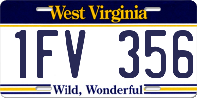 WV license plate 1FV356
