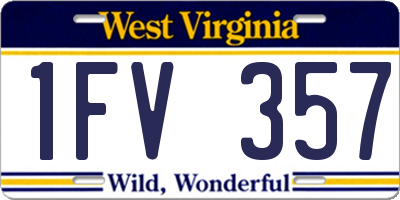 WV license plate 1FV357