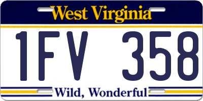 WV license plate 1FV358