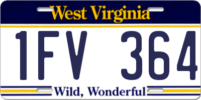 WV license plate 1FV364