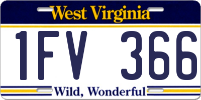 WV license plate 1FV366
