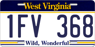 WV license plate 1FV368
