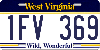 WV license plate 1FV369