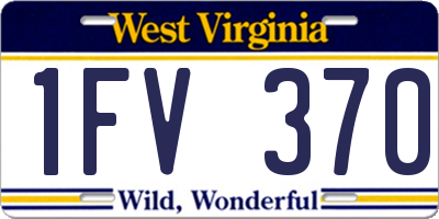 WV license plate 1FV370