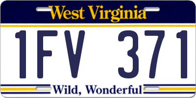 WV license plate 1FV371
