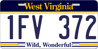 WV license plate 1FV372