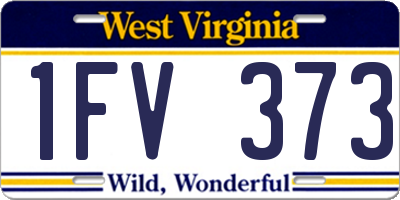 WV license plate 1FV373