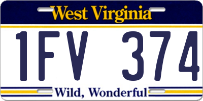 WV license plate 1FV374