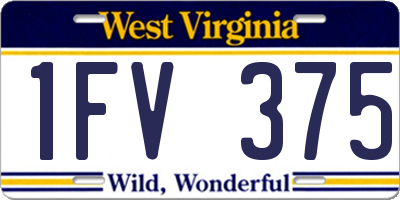 WV license plate 1FV375