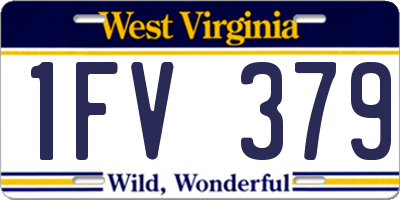 WV license plate 1FV379