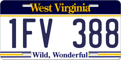 WV license plate 1FV388