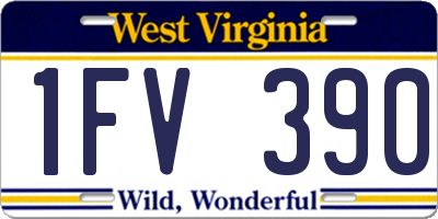 WV license plate 1FV390