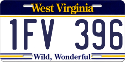 WV license plate 1FV396