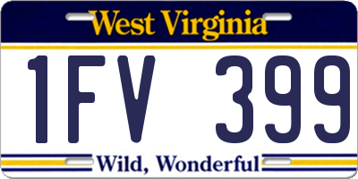 WV license plate 1FV399