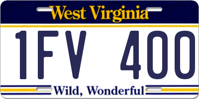WV license plate 1FV400