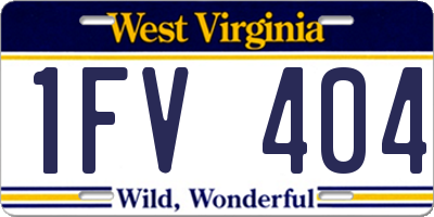WV license plate 1FV404