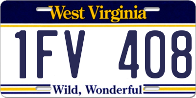 WV license plate 1FV408
