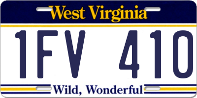 WV license plate 1FV410