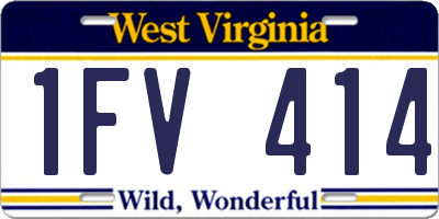 WV license plate 1FV414
