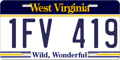 WV license plate 1FV419