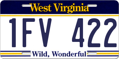 WV license plate 1FV422