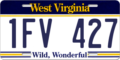 WV license plate 1FV427