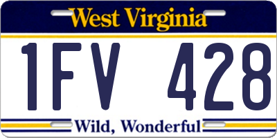 WV license plate 1FV428