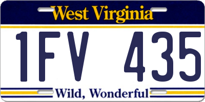 WV license plate 1FV435