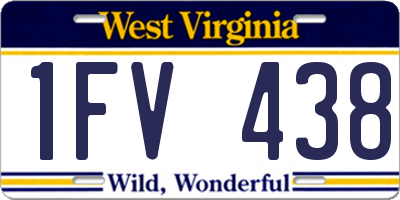 WV license plate 1FV438