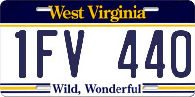 WV license plate 1FV440