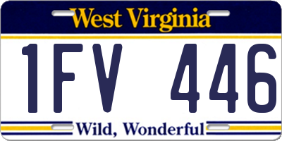 WV license plate 1FV446