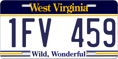 WV license plate 1FV459