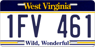 WV license plate 1FV461