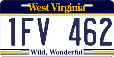 WV license plate 1FV462