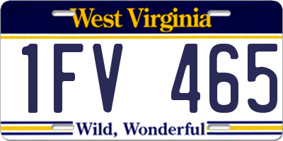 WV license plate 1FV465