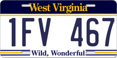 WV license plate 1FV467