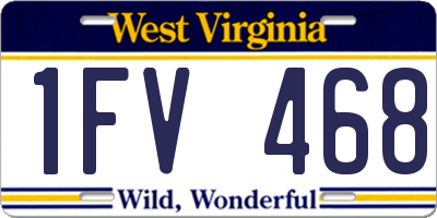 WV license plate 1FV468